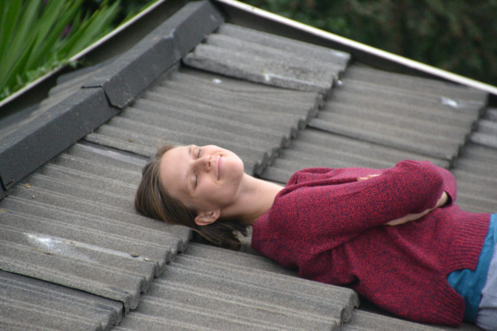On the roof